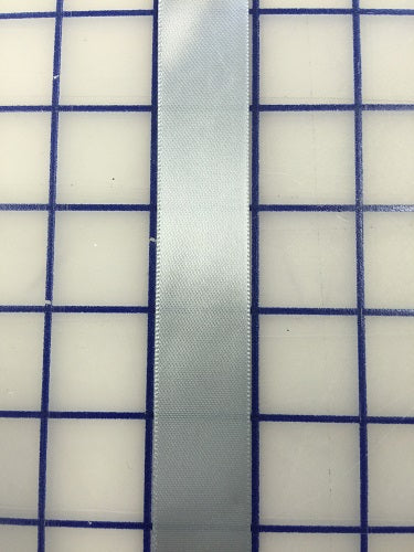 Single Face Satin Ribbon - 7/8-inch Light Grey