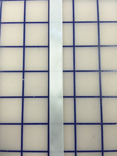Single Face Satin Ribbon - 1/2-inch Millenium Silver