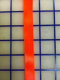 Single Face Satin Ribbon - 5/8-inch Neon Orange