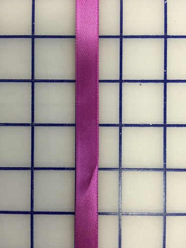 Single Face Satin Ribbon - 1/2-inch Festive Fuchsia
