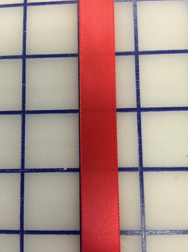 Single Face Satin Ribbon - 5/8-inch Red