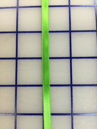 Single Face Satin Ribbon - 1/4-inch Apple Green