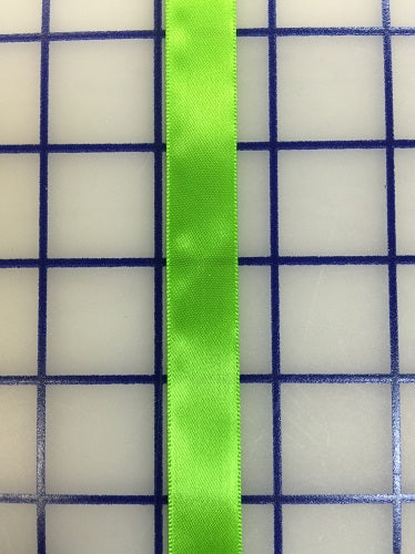 Single Face Satin Ribbon - 5/8-inch Apple Green