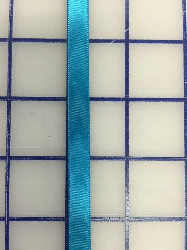 Single Face Satin Ribbon - 3/8-inch Jade Blue