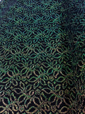 Stretch Lace - 52-inches Wide Metallic Black Green and Gold Close-Out