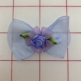Flowers - Organza Bows with Lavender Flower 3-Pack