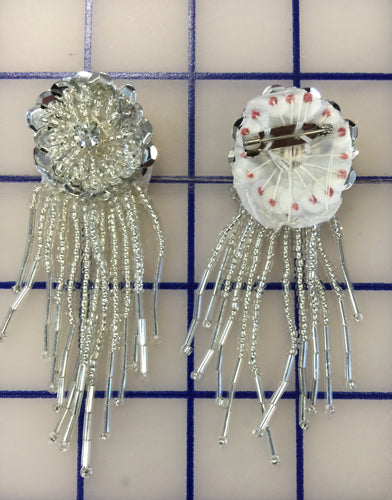 Beaded Pin Silver