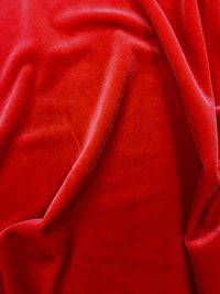 Stretch Velvet - 60-inches Wide Candy Apple Red