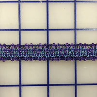 Stretch Trim - 1/2-inch Metallic Purple and Turquoise