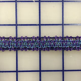 Stretch Trim - 1/2-inch Metallic Purple and Turquoise