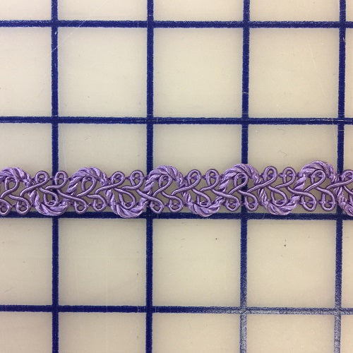 Non-Metallic Trim - 1/2-inch Fancy Braid Lilac