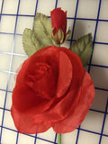 Flowers - Rose with Rosebud Red