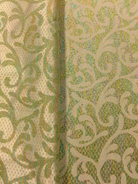 Brocade - 52-inches Wide Reversible Metallic Lime