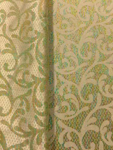 Brocade - 52-inches Wide Reversible Metallic Lime