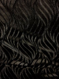 Wavy Stretch Velvet - 60-inches Wide Black Close-Out