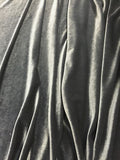 Stretch Velvet - 60-inches Wide Iron Gray