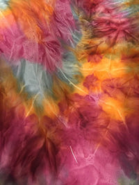 Matte Spandex - 60-inches Wide Rust Tie Dye Close-Out