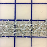 Metallic Trim - 1-inch Double-Loop Silver