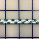 Non-Metallic Trim - 1/8-inch Braided White Green and Purple