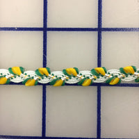 Non-Metallic Trim - 1/8-inch Braided White Green and Yellow