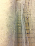 Glitter Sequined Tulle - 58/60-inches Wide Glitter Hologram Mesh Sequined Ivory