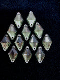 Rhinestones - 18x11mm Czech Black Diamond Diamond Shape Sew-On