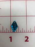 Rhinestones - 18x11mm Czech Aqua Diamond Shape Sew-On
