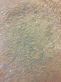 Brocade - 60-inches Wide Pale Gold and Silver