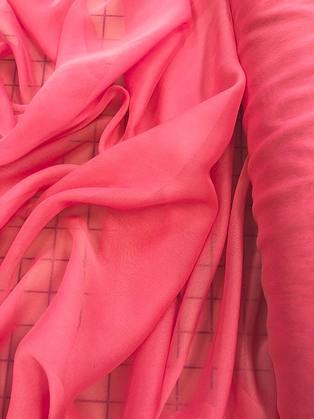 Poly Chiffon Two Tone - 58-inches Wide Bright Pink