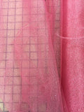 Stretch Glitter Tulle - 58-inches Wide Rose