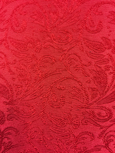 Stretch Brocade - 56-inches Wide Red