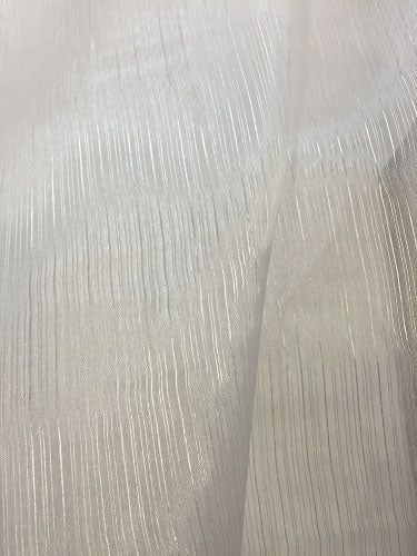 Organdy Crystal Stripe - 58-inches Wide White