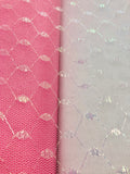 Tutu Net - 55-inches Wide White with Iridescent Design Back In Stock in a Stiffer Hand!