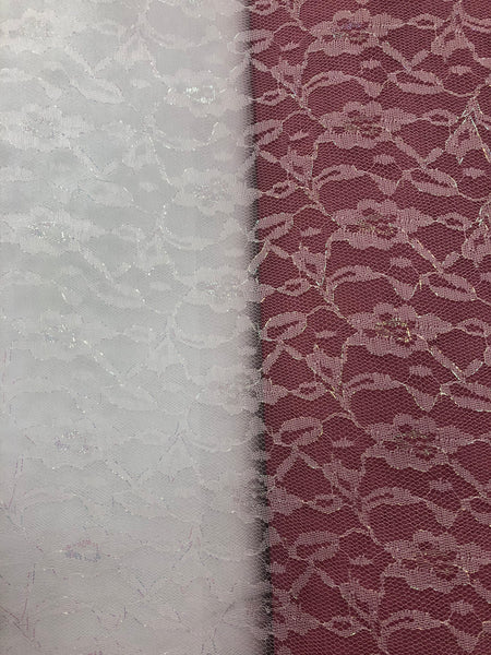 Fancy Lace - 60-inches Wide Iridescent White