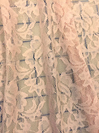 Stretch Lace - 60-inches Wide Light Pink One 3/4-Yard Piece Left! Close-Out