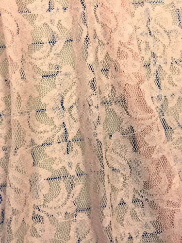 Stretch Lace - 60-inches Wide Light Pink One 3/4-Yard Piece Left! Close-Out
