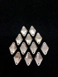 Rhinestones - 18x11mm Czech Crystal Diamond Flat-Back Sew-On