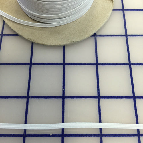 1/8-inch-Wide-Flat-White-Elastic