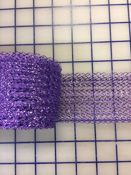 Horsehair: 2.25 inch Waffle Ribbon Lavender Close-Out
