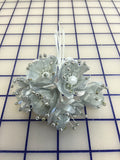 Flowers - Silver with Pearls