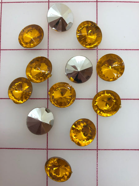 Decorative Gems - Acrylic Gems Topaz 5/8-inch Close-Out