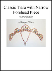 Tiara Design Pattern - Classic Tiara with Narrow Forehead Piece