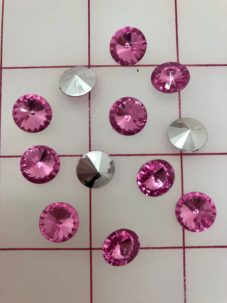 Decorative Gems - Acrylic Gems Rose Pink 1/2-inch Close-Out