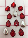 Decorative Gems - Acrylic Gems Light Siam Pears 3/4-inch Close-Out