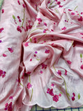 Brocade - 53-inches Wide Embroidered Taffeta Pink