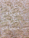 Brocade - 54-inches Wide Metallic Gold and Peach