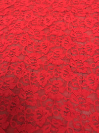 Stretch Lace - 68-inches Wide Red