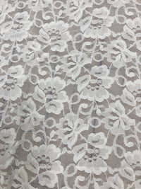 Stretch Lace - 80-inches Wide White
