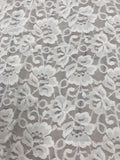 Stretch Lace - 80-inches Wide White