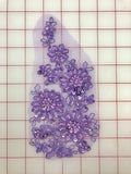 Applique - Beaded Lace Flower Motifs Lavender Only 1 Left! Close-Out